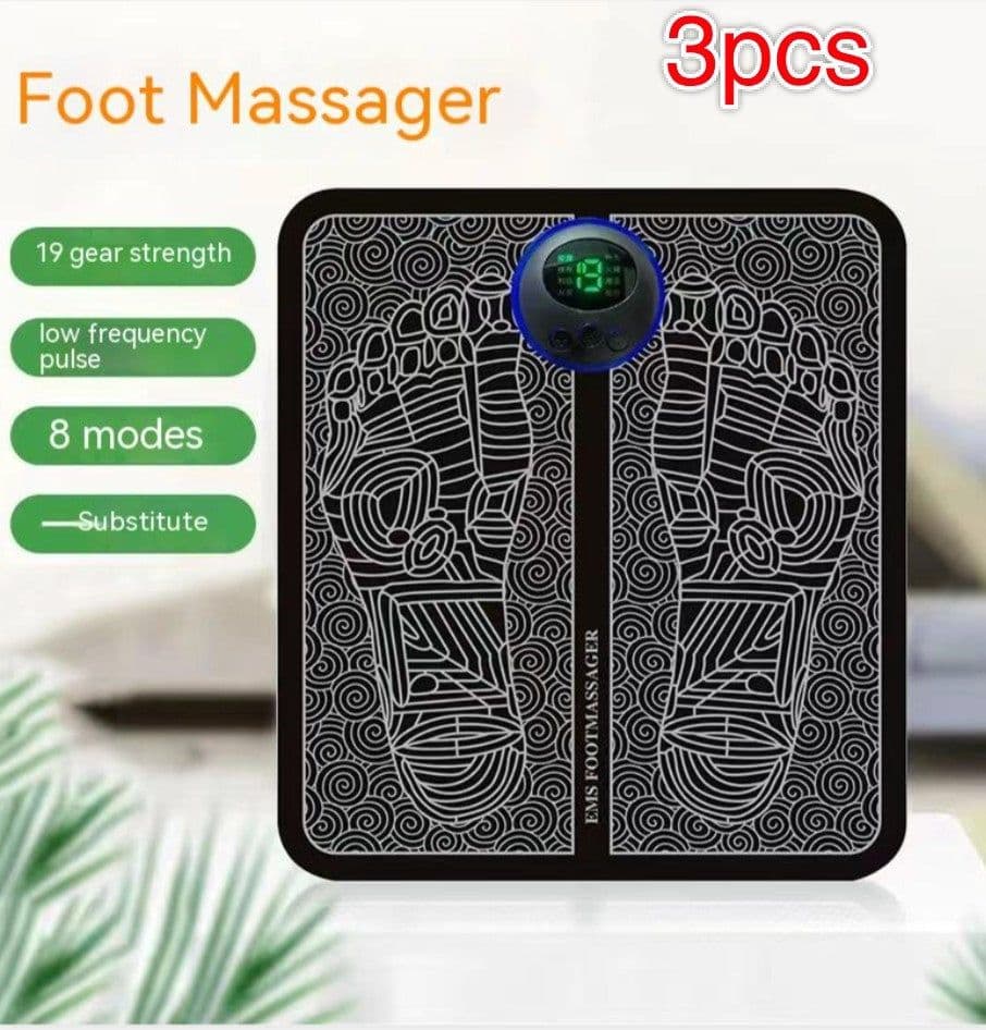 image-EMS Foot Massager Pad Portable Electric Muscle Stimulation Massage Mat Improve Blood Circulation Relief Pain Relax Feet