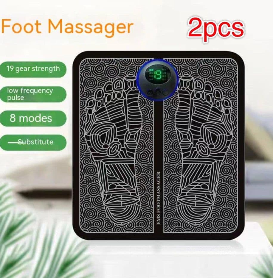 image-EMS Foot Massager Pad Portable Electric Muscle Stimulation Massage Mat Improve Blood Circulation Relief Pain Relax Feet