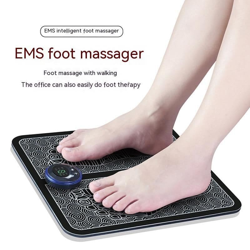 image-EMS Foot Massager Pad Portable Electric Muscle Stimulation Massage Mat Improve Blood Circulation Relief Pain Relax Feet