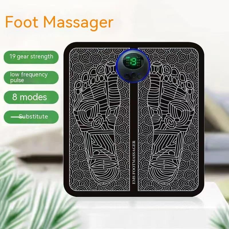 image-EMS Foot Massager Pad Portable Electric Muscle Stimulation Massage Mat Improve Blood Circulation Relief Pain Relax Feet