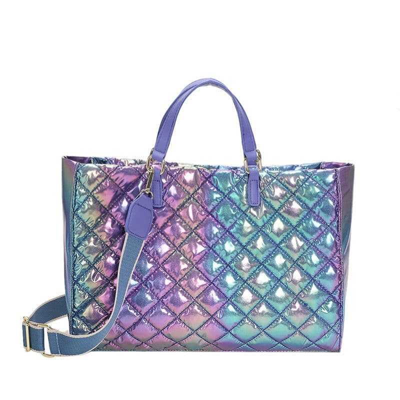 image-Women's Colorful Large Capacity Diamond Embroidery Thread Handbag