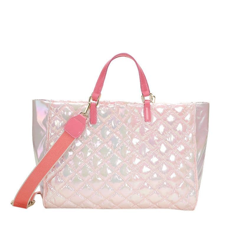 image-Women's Colorful Large Capacity Diamond Embroidery Thread Handbag