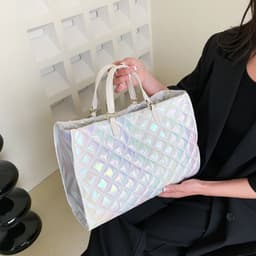 image-Women's Colorful Large Capacity Diamond Embroidery Thread Handbag