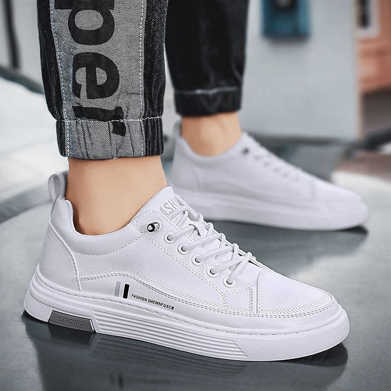 image-Men's Fashion Casual Microfiber Soft Bottom Skateboard Shoes
