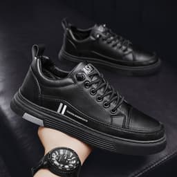 image-Men's Fashion Casual Microfiber Soft Bottom Skateboard Shoes