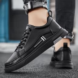 image-Men's Fashion Casual Microfiber Soft Bottom Skateboard Shoes