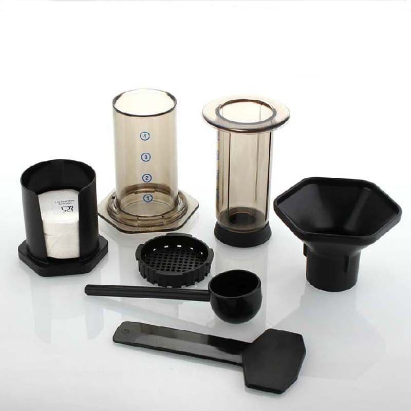 image-Portable Manual French Press Coffee Machine With 350 Pieces Of Coffee Filter Paper