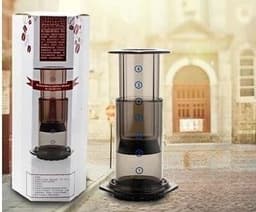 image-Portable Manual French Press Coffee Machine With 350 Pieces Of Coffee Filter Paper