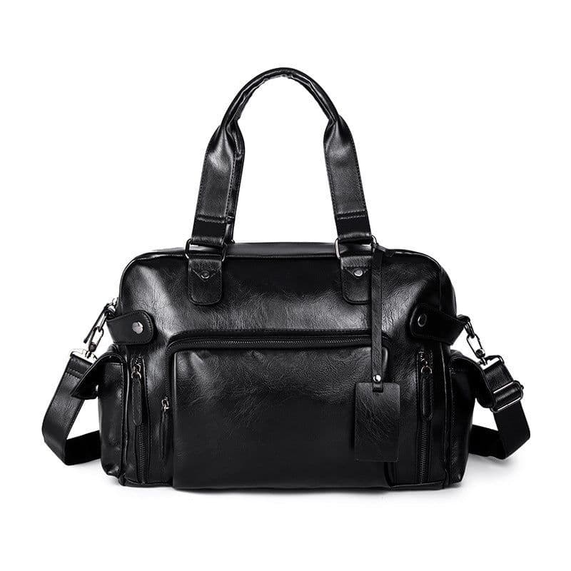 image-Men's Fashion Casual Solid Color Travel Handbag