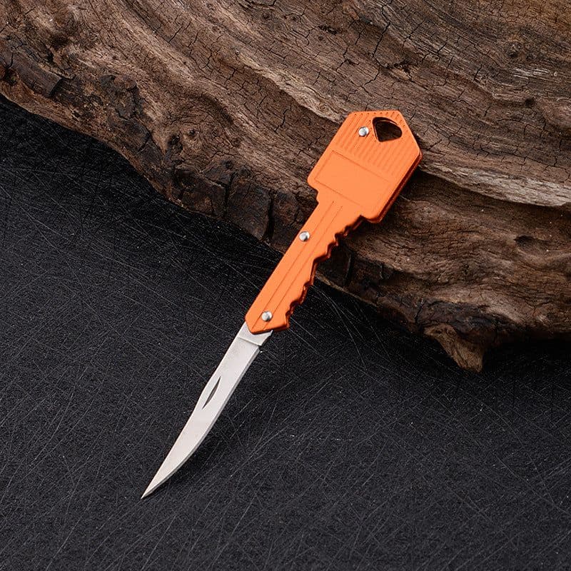 image-Gang Head Worker Aluminum Key Knife Folding Knife Mini Foldable Portable Knife Outdoor Multi-functional Fruit Knife Stainless Steel Knife