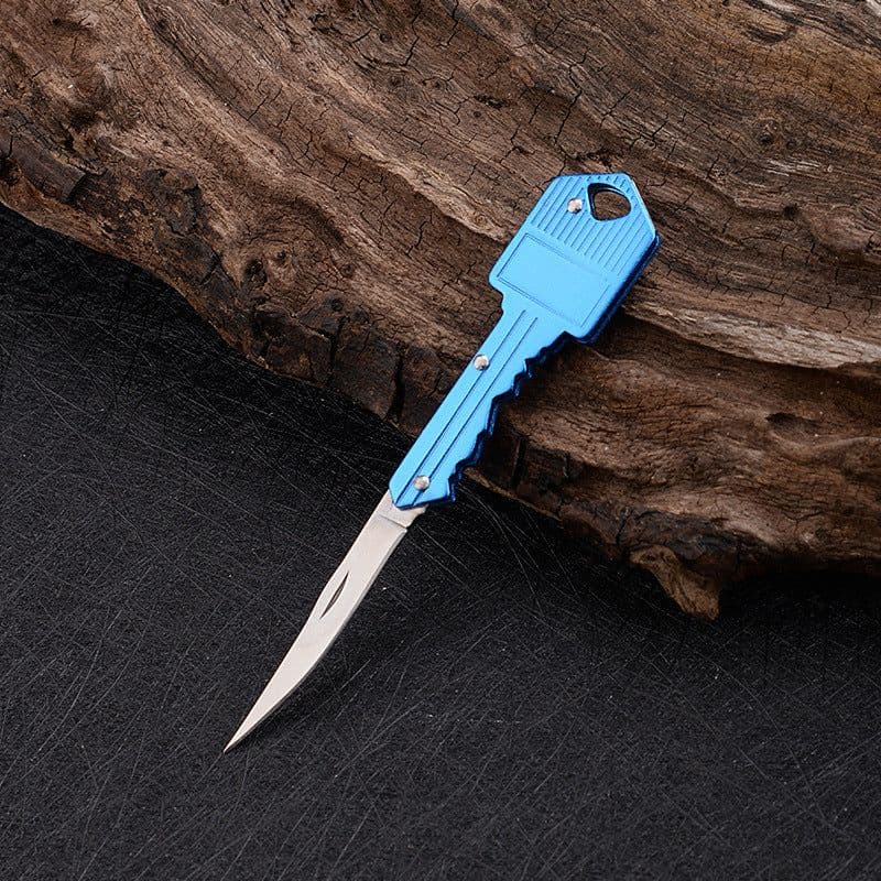 image-Gang Head Worker Aluminum Key Knife Folding Knife Mini Foldable Portable Knife Outdoor Multi-functional Fruit Knife Stainless Steel Knife