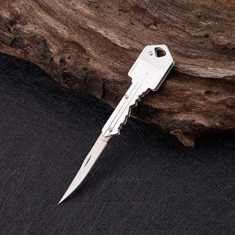 image-Gang Head Worker Aluminum Key Knife Folding Knife Mini Foldable Portable Knife Outdoor Multi-functional Fruit Knife Stainless Steel Knife