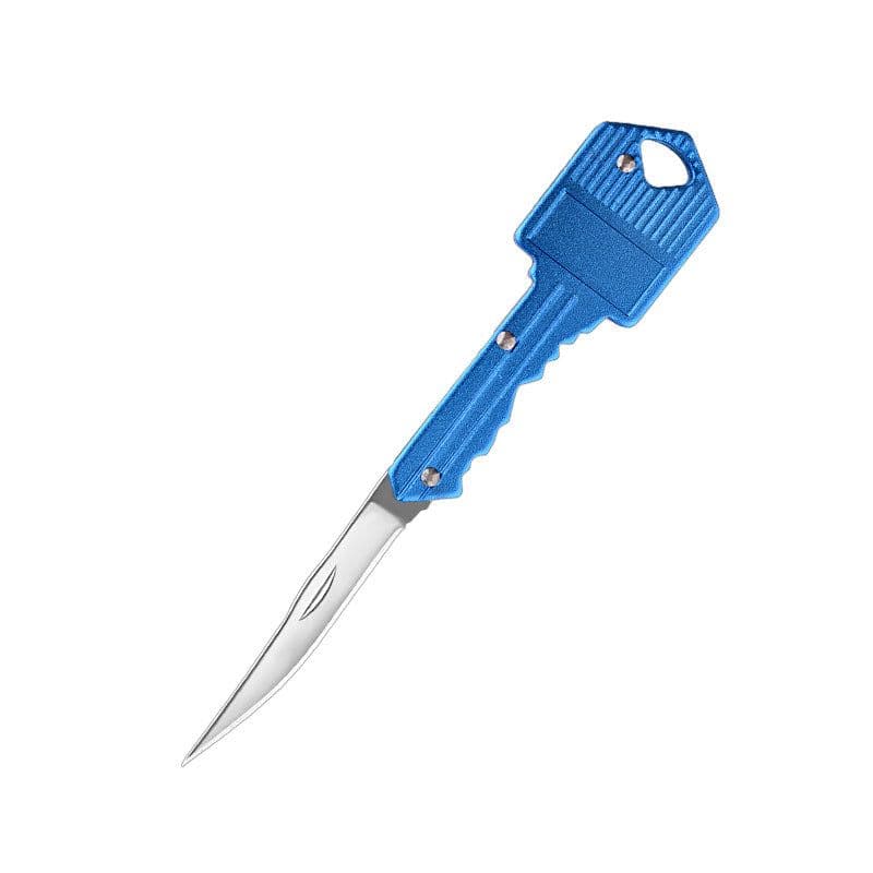 image-Gang Head Worker Aluminum Key Knife Folding Knife Mini Foldable Portable Knife Outdoor Multi-functional Fruit Knife Stainless Steel Knife