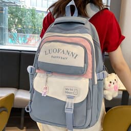 image-School Season Backpack Korean Style College Style Large Capacity Student Schoolbag Female