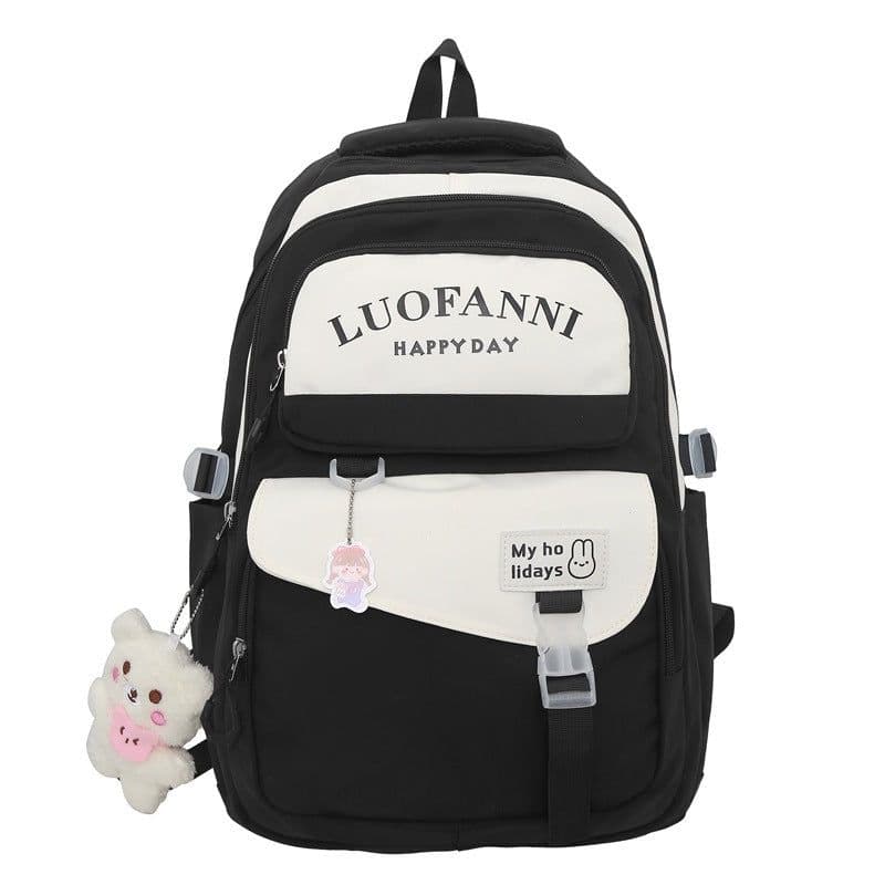 image-School Season Backpack Korean Style College Style Large Capacity Student Schoolbag Female