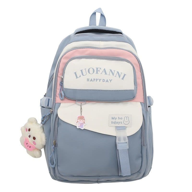 image-School Season Backpack Korean Style College Style Large Capacity Student Schoolbag Female