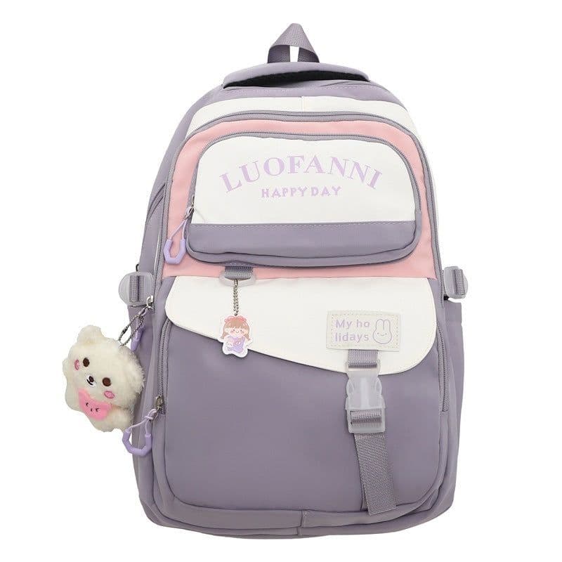 image-School Season Backpack Korean Style College Style Large Capacity Student Schoolbag Female