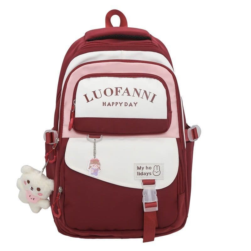 image-School Season Backpack Korean Style College Style Large Capacity Student Schoolbag Female