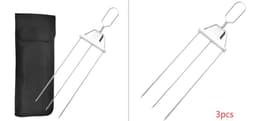 image-3-Prong Skewer Stick Needles Kebab 3 Way Forks Stainless Steel Barbecue Grill Fork Household BBQ Non-stick
