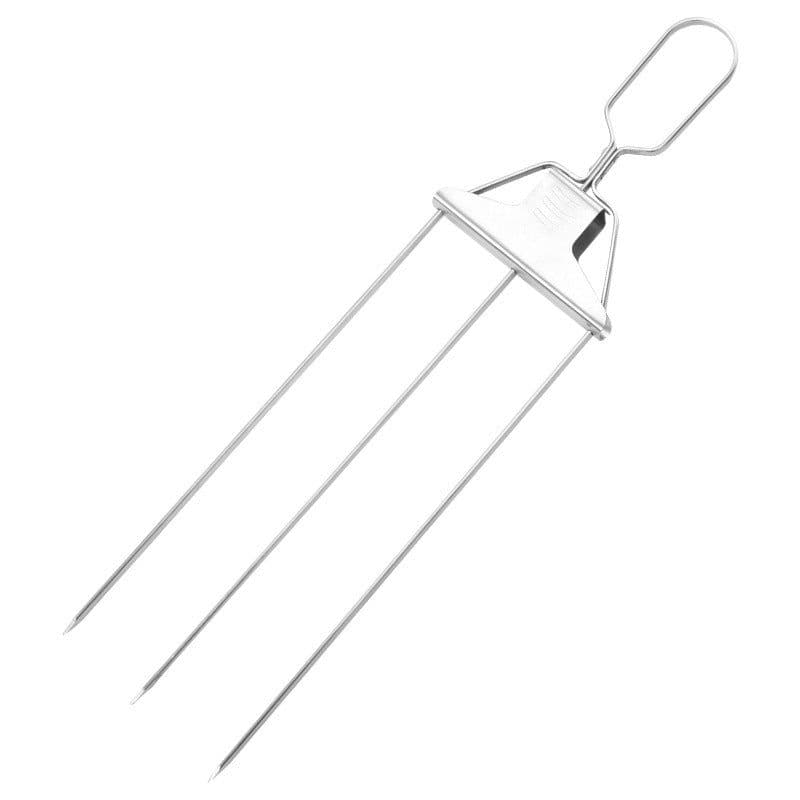 image-3-Prong Skewer Stick Needles Kebab 3 Way Forks Stainless Steel Barbecue Grill Fork Household BBQ Non-stick