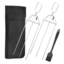 image-3-Prong Skewer Stick Needles Kebab 3 Way Forks Stainless Steel Barbecue Grill Fork Household BBQ Non-stick