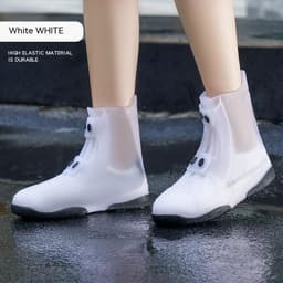 image-Color Matching Double-layer Sole Non-slip Wear-resistant Waterproof And Rainproof Shoe Cover