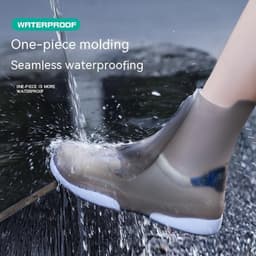 image-Color Matching Double-layer Sole Non-slip Wear-resistant Waterproof And Rainproof Shoe Cover