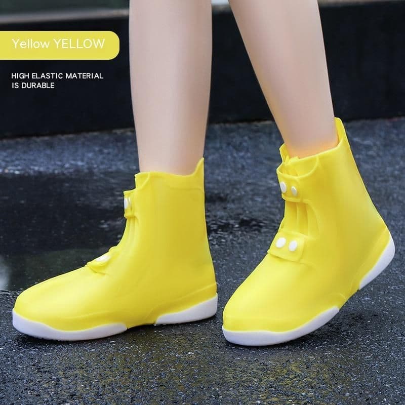 image-Color Matching Double-layer Sole Non-slip Wear-resistant Waterproof And Rainproof Shoe Cover