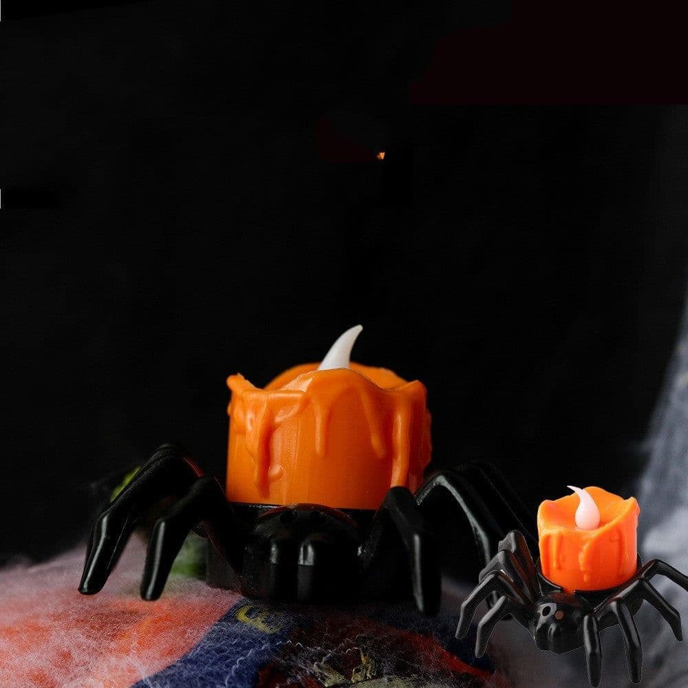 image-Halloween Festival Atmosphere Creative Halloween Spider Candlestick Ornaments