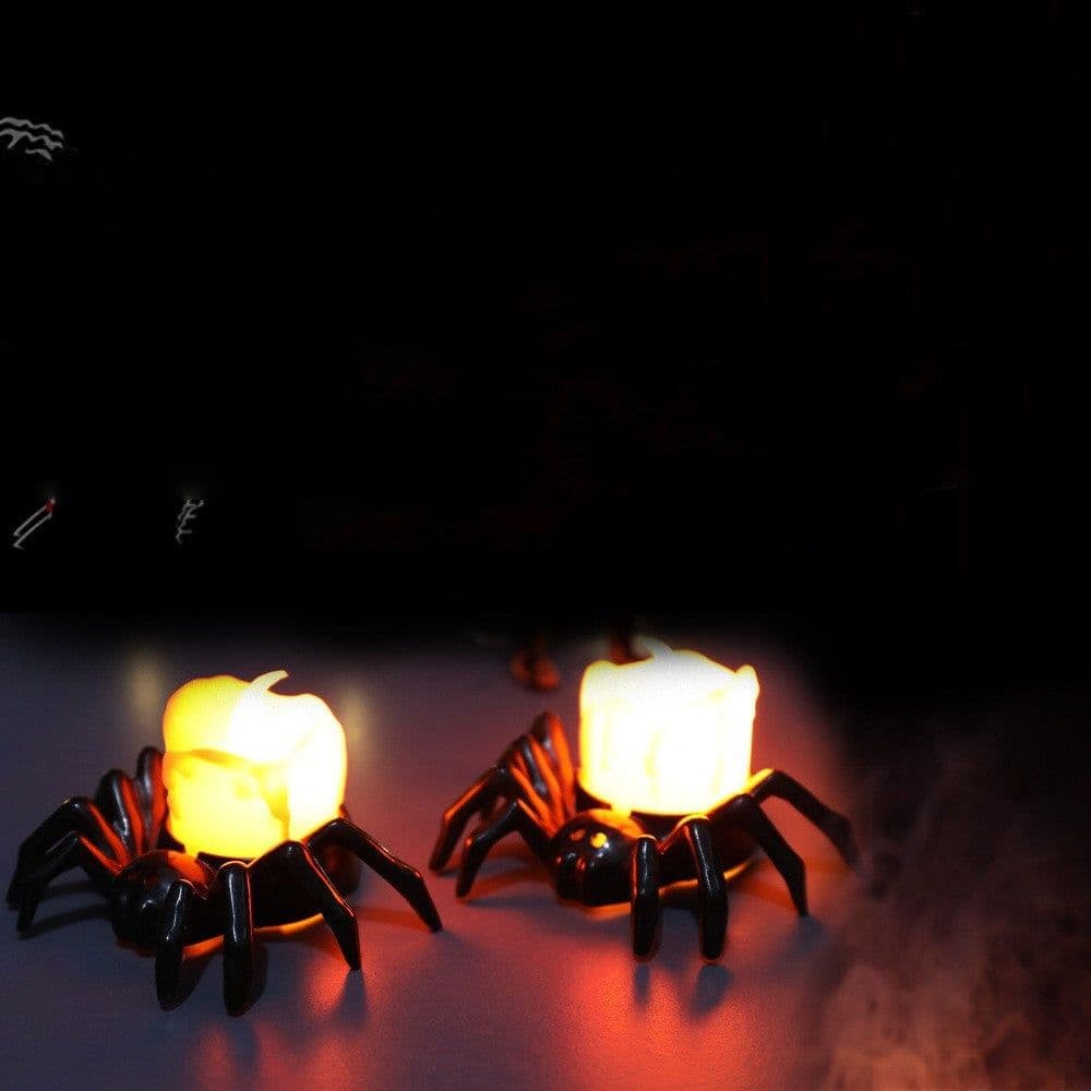 image-Halloween Festival Atmosphere Creative Halloween Spider Candlestick Ornaments