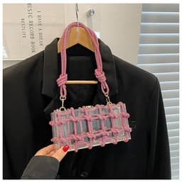 image-New Fashion Transparent Acrylic Square Block Special-interest Shoulder Bag