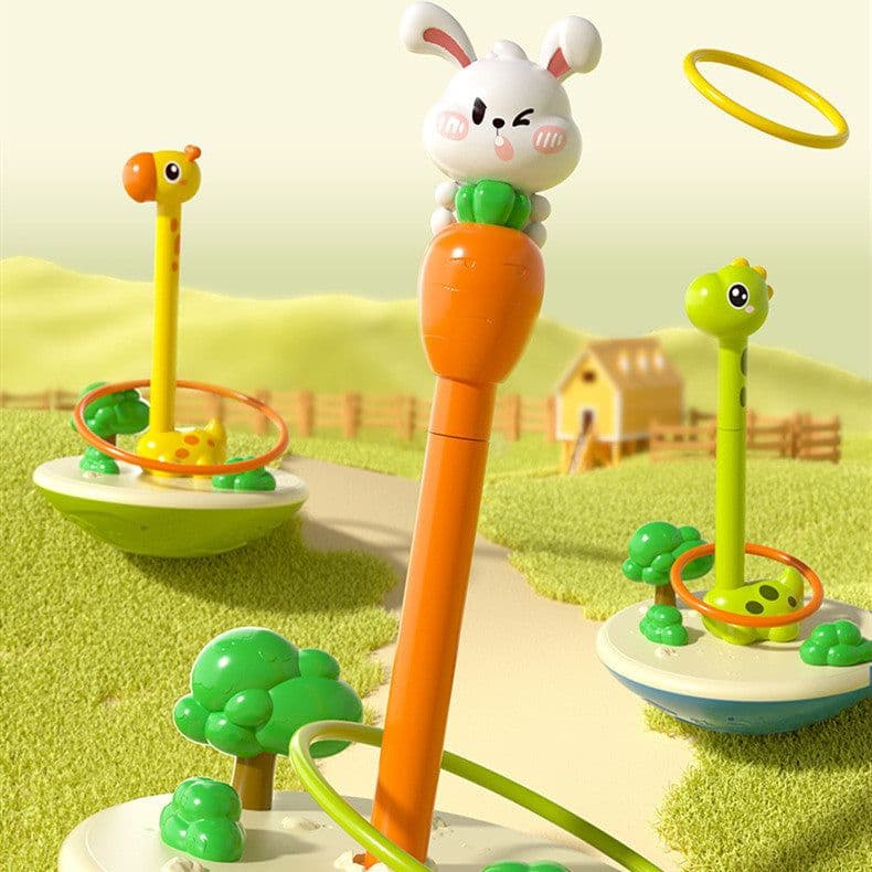 image-TUmbler Animal Rainbow Ring Baby Early Education Puzzle 3-6 Years Old Parent-child Interaction Toys