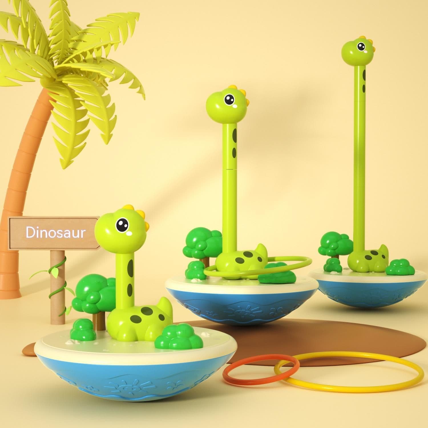 image-TUmbler Animal Rainbow Ring Baby Early Education Puzzle 3-6 Years Old Parent-child Interaction Toys