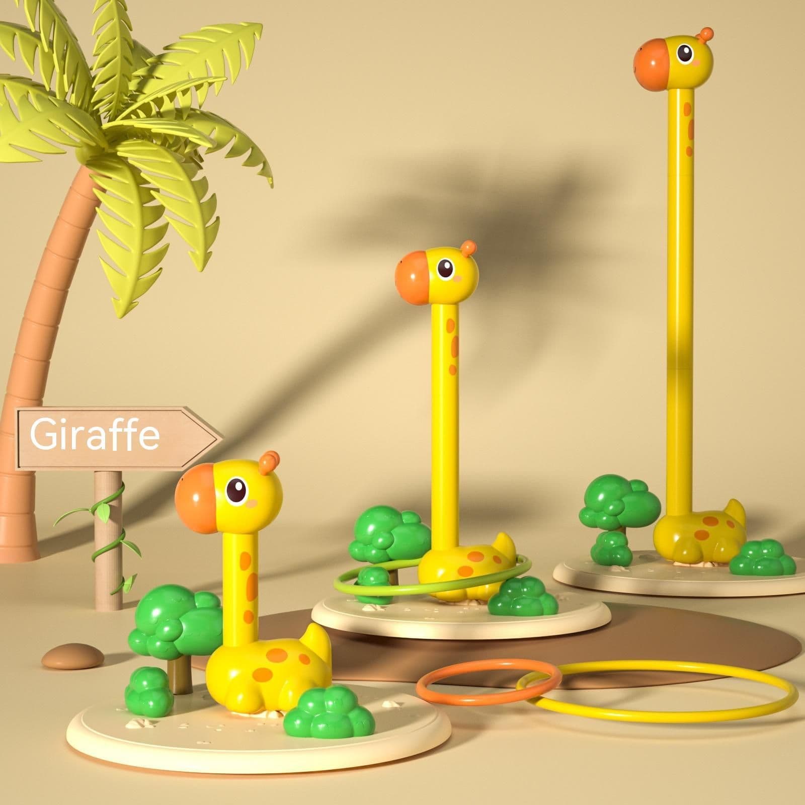 image-TUmbler Animal Rainbow Ring Baby Early Education Puzzle 3-6 Years Old Parent-child Interaction Toys