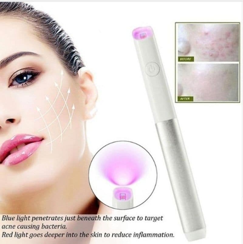 image-Household Safety Red Blue Light Smallpox Diluting Acne Beauty Instrument