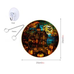 image-Halloween Pumpkin Bat Ghost Acrylic Hang Decorations