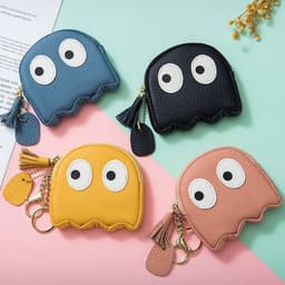image-Genuine Leather Coin Purse Mini Cute Cowhide Coin Bag