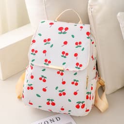 image-Women's Oxford Cloth Large-capacity Printed Casual Backpack
