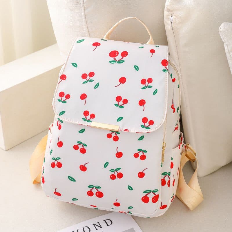 image-Women's Oxford Cloth Large-capacity Printed Casual Backpack
