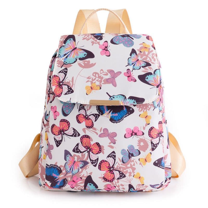 image-Women's Oxford Cloth Large-capacity Printed Casual Backpack