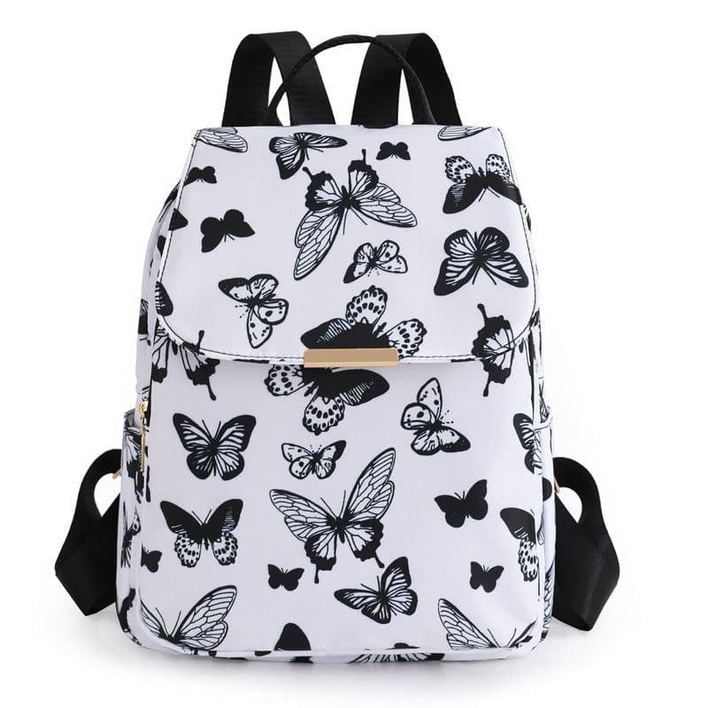 image-Women's Oxford Cloth Large-capacity Printed Casual Backpack