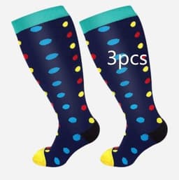 image-Plus Size Compression Socks Men's And Women's Pressure Socks High Elasticity Fat Socks Sports Fitness Printing Running Socks