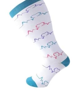image-Plus Size Compression Socks Men's And Women's Pressure Socks High Elasticity Fat Socks Sports Fitness Printing Running Socks