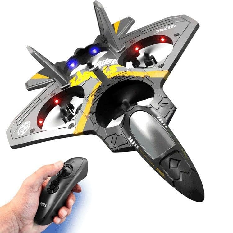 image-Children's Remote Control Aircraft V17 Fighter Drone Drop-resistant Foam Fixed Wing Glider Stunt Boy Toy