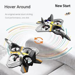 image-Children's Remote Control Aircraft V17 Fighter Drone Drop-resistant Foam Fixed Wing Glider Stunt Boy Toy
