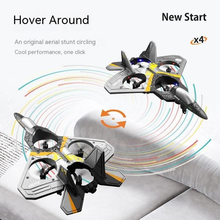 image-Children's Remote Control Aircraft V17 Fighter Drone Drop-resistant Foam Fixed Wing Glider Stunt Boy Toy