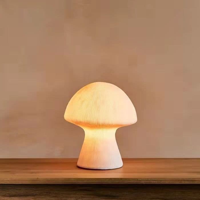 image-Nordic Style Bedside Bedroom Table Lamp Night Light Sandstone Handmade Ornaments