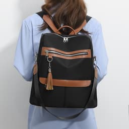 image-Fashionable Large Capacity Oxford Cloth Wear-resistant Women's Casual Backpack