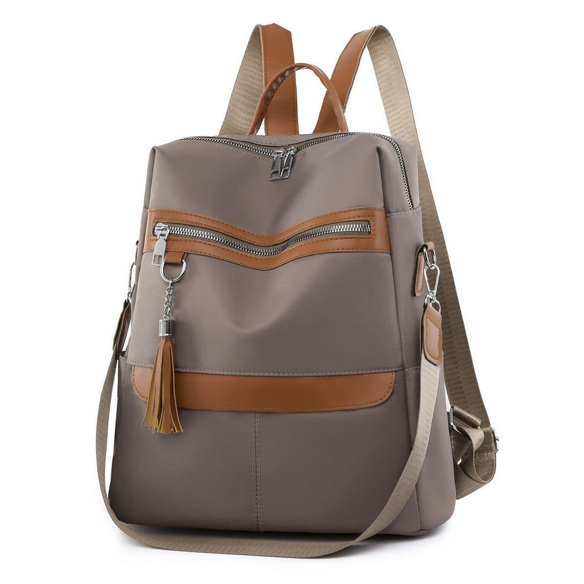 image-Fashionable Large Capacity Oxford Cloth Wear-resistant Women's Casual Backpack
