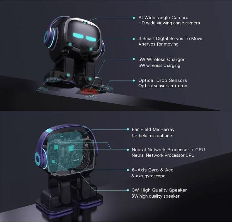 image-Robot Toy Desktop Voice Recognition Emotion Ai Communication Intelligent Children Accompany Interactive Electronic Pet